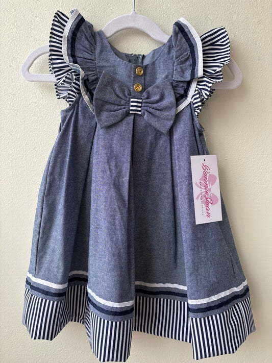 Bonnie Jean | 2T | Dress - Blue - bow w/ ruffles