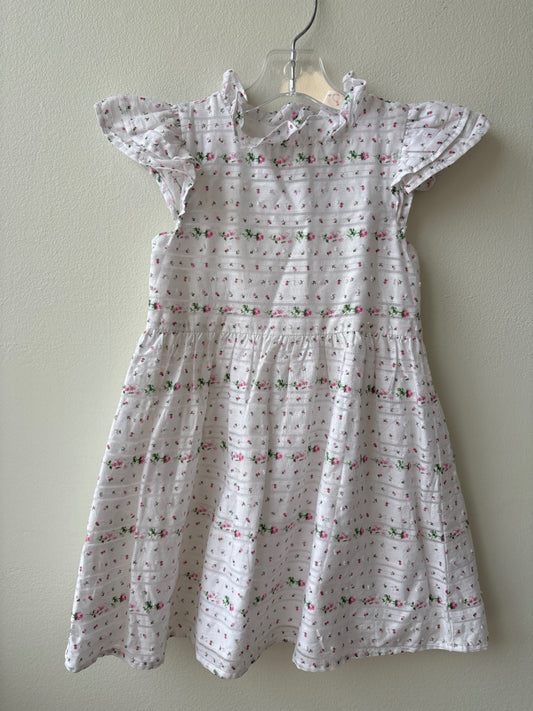 Janie and Jack | 4T | Dress - White - pink florals