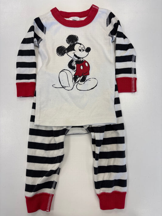 Hanna Andersson | 12 - 18 Months | Pajamas - White - Disney Collection - Mickey Mouse