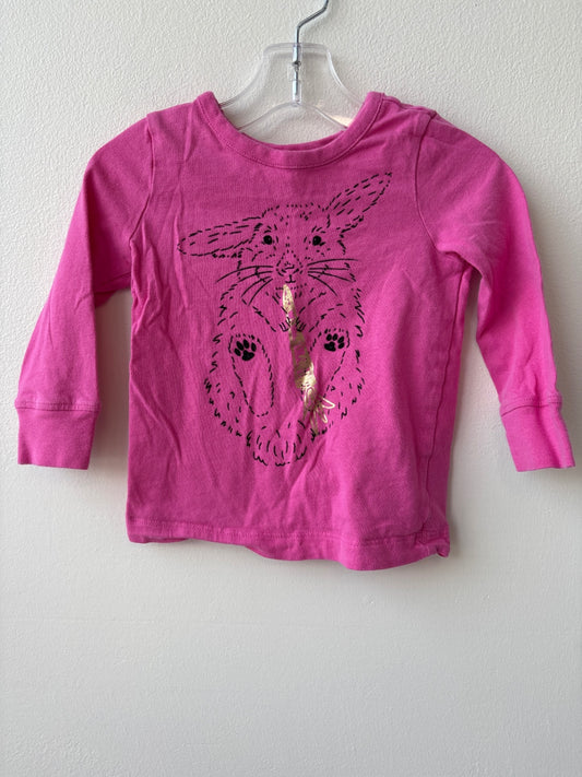 Hanna Andersson | 2T | Long Sleeve T-Shirt - Pink - Rabbit