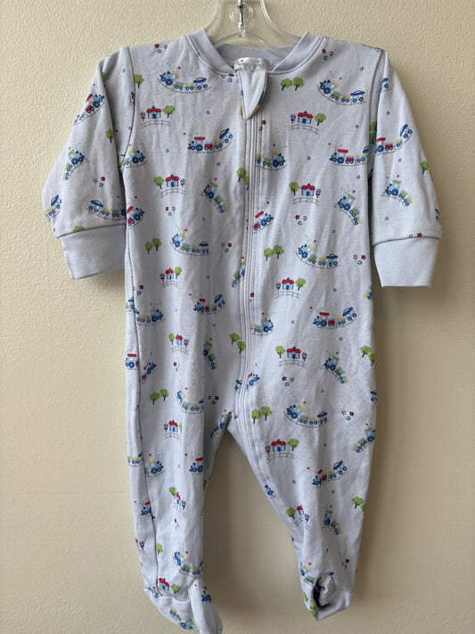Kissy Kissy | 6 - 9 Months | Onesie - Blue - Trains