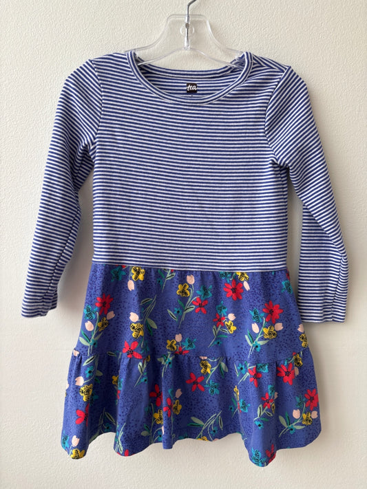 Tea | 4T | Dress - Blue - mixed media