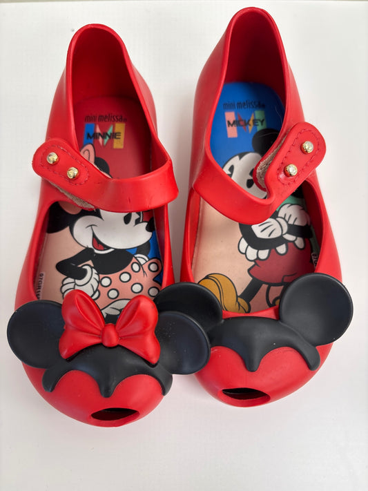 Mini Melissa | 7 | Shoes - Minnie Mickey Red Jelly