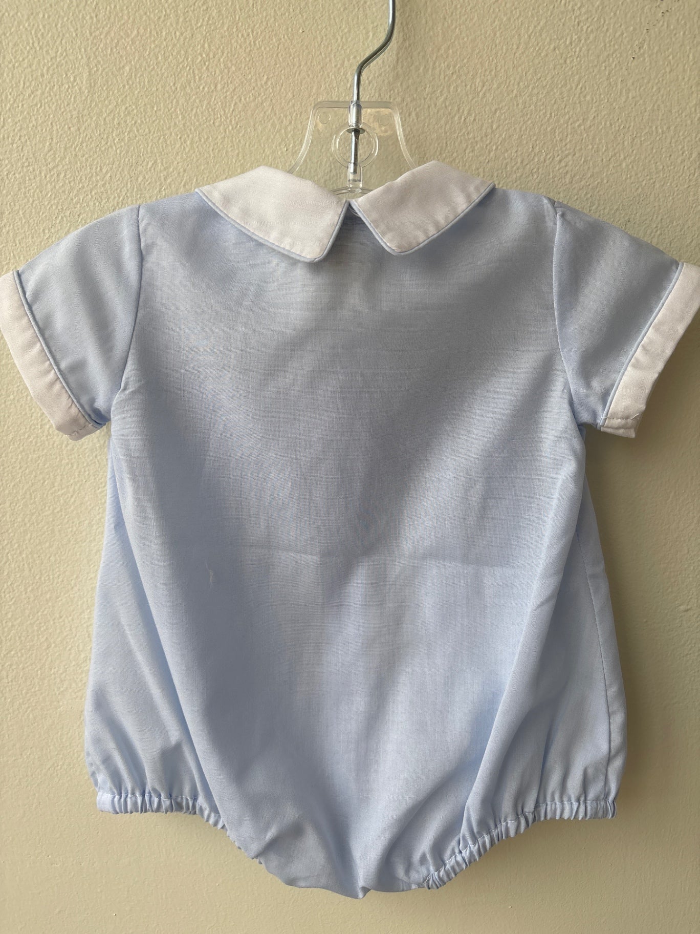 Friedknit Creations | Preemie | Bubble - Blue - Embroidered train