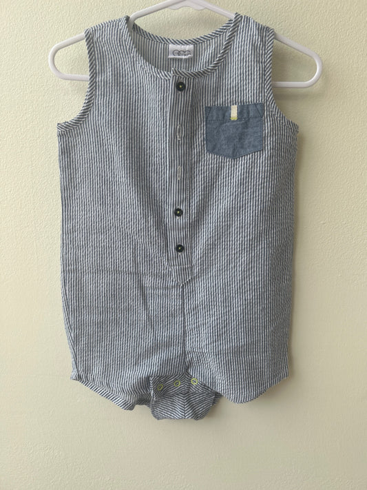 Egg New York | 12 Months | Romper - Blue - Stripe