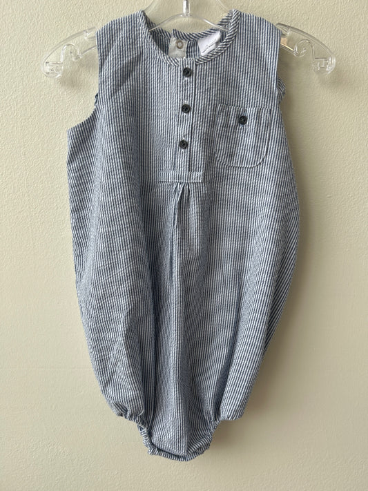 Egg New York | 24 Months | Romper - Blue - Stripe