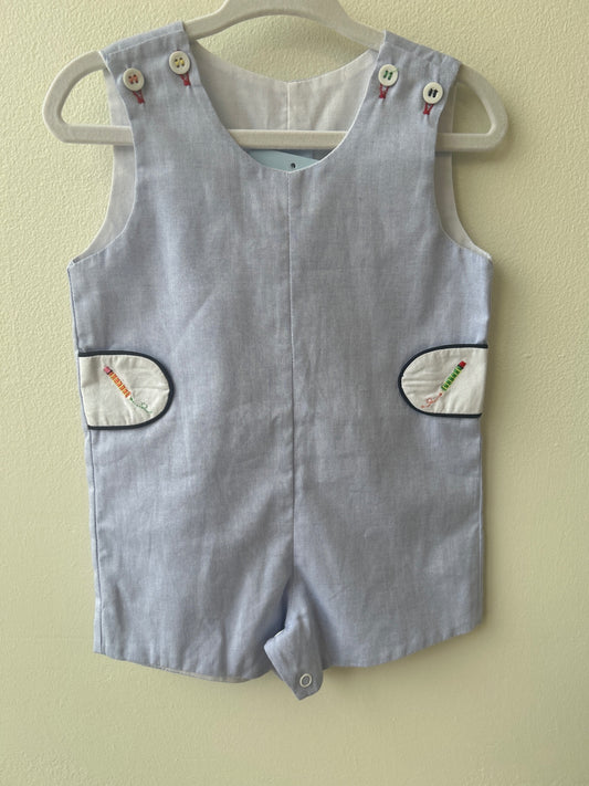 Bella Bliss | 12 Months | Romper - Blue - Pencils