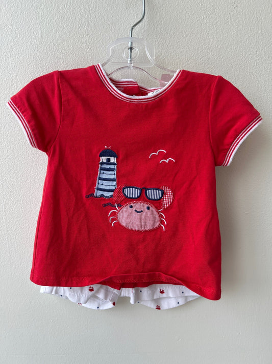 Mayoral | 3 - 6 Months | 2 PC - Red - crab