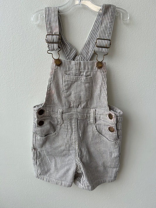 Jamie Kay | 3T | Overalls - White - white/gray stripe