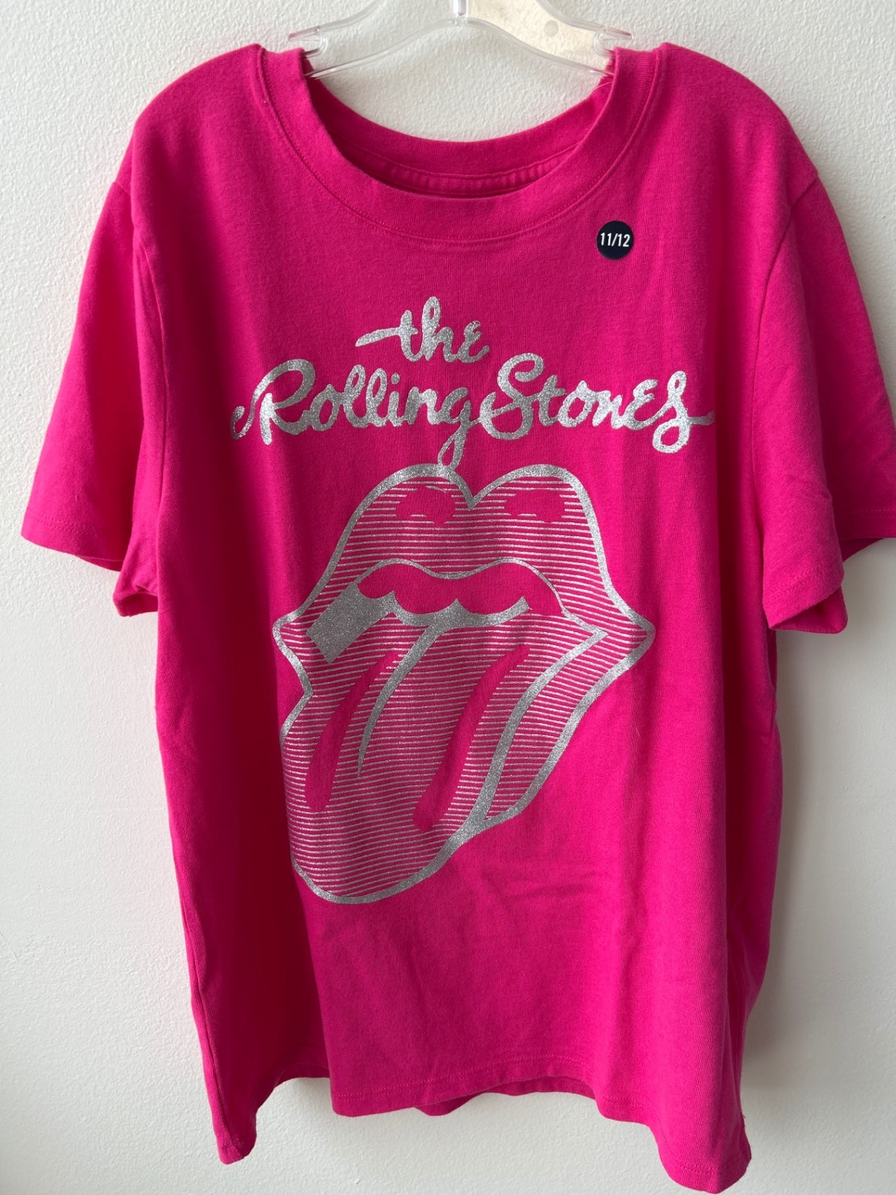 Abercrombie Pink Rolling Stones Graphic Tee – Size 11/12