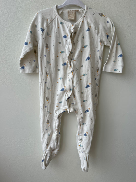 Toffee Moon | 6 -12 Months | Onesie - White - space