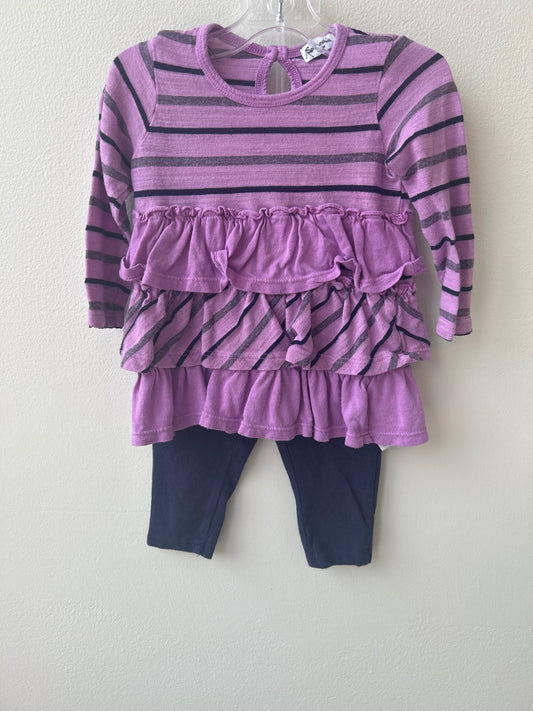 Splendid | 3 - 6 Months | 2 PC - Purple - Stripe