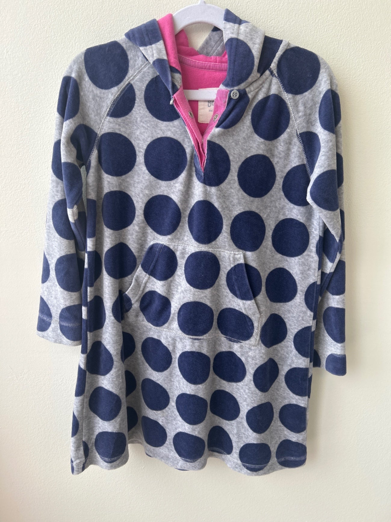 Mini Boden | 8 | Dress - Multi-Color - Polka Dot w/ hood