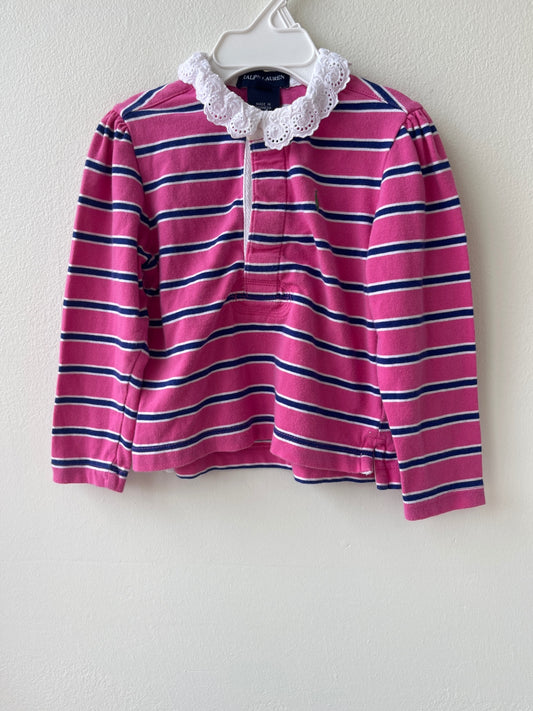 Ralph Lauren | 24 Months | Longsleeve T-shirt - Pink - Stripe