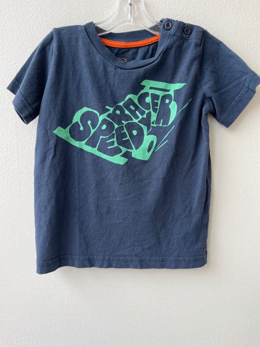 Mini Boden | 2T | T-Shirt - Blue - speed racer