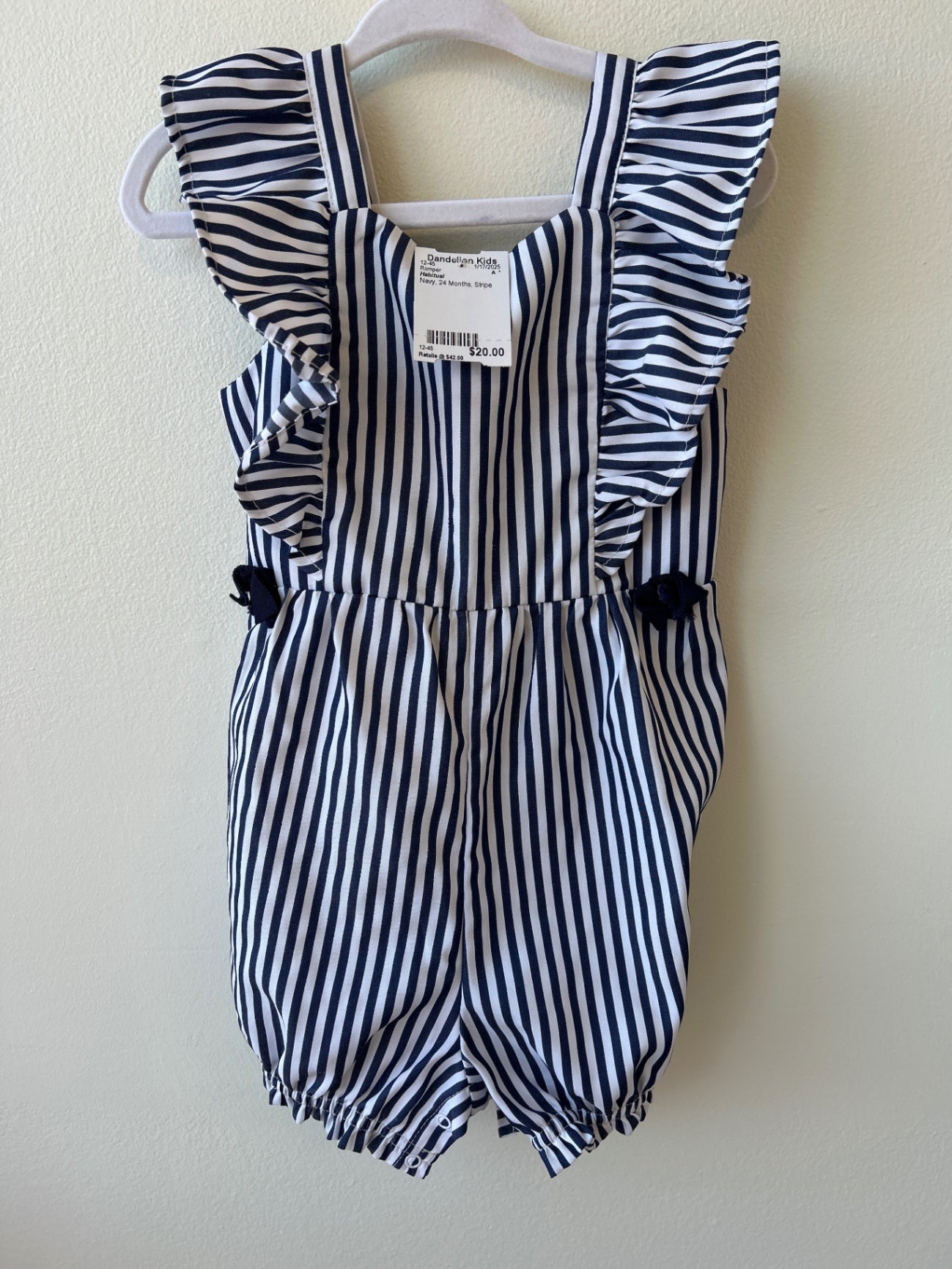 Habitual | 24 Months | Romper - Navy - Stripe