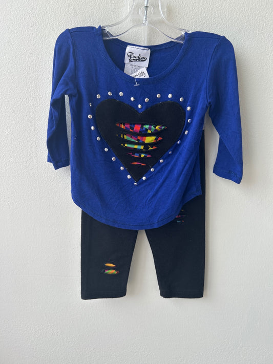 Random Hearts | 3 - 6 Months | 2 PC - Blue -