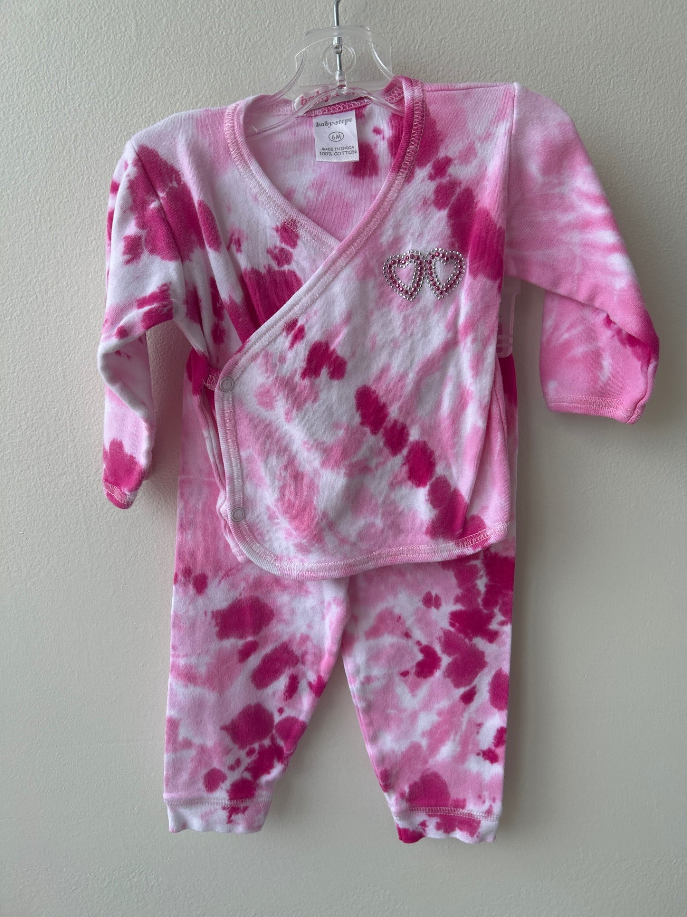 Baby Steps | 6 Months | 2 PC - Pink - Tie Dye