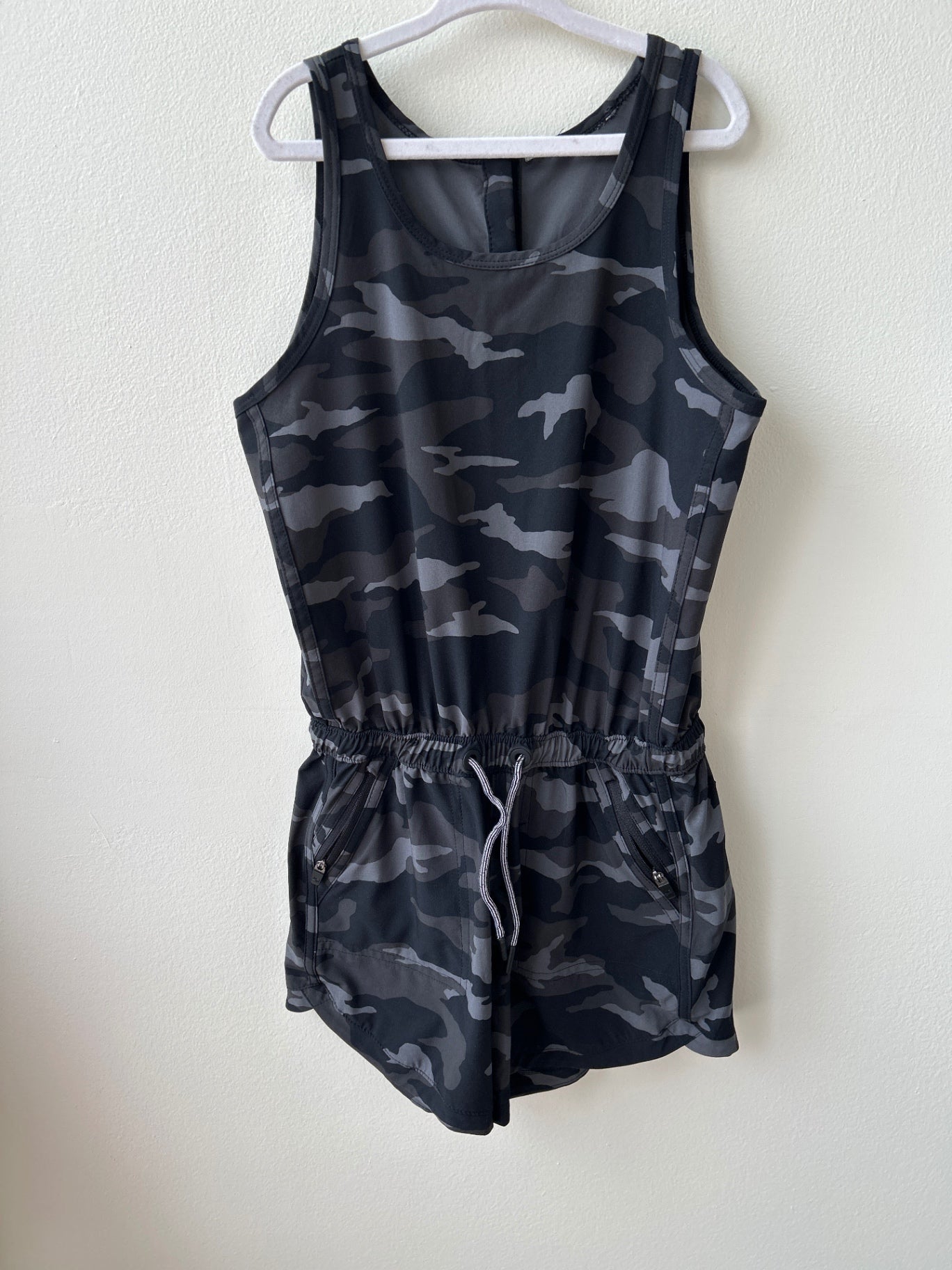 Athleta Girl Black Camouflage Romper - size 8/10