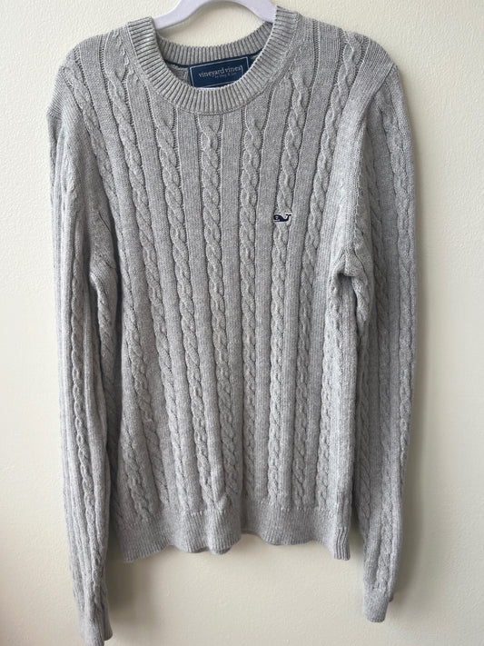 Vineyard Vines | L | Sweater - Gray - cable knit