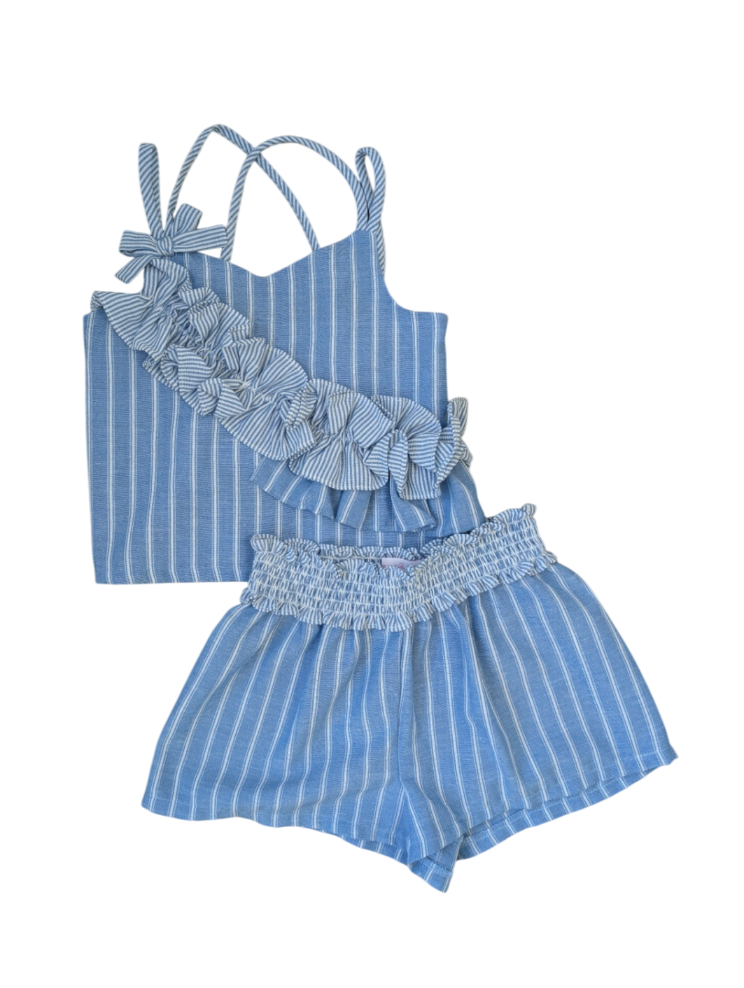 Bonnie Jean 2 PC - Blue Ruffle Detail | size 10