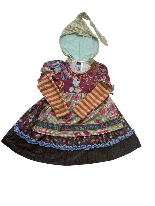 Matilda Jane Dress - Tea Cups and Woodland Creatures | size 4