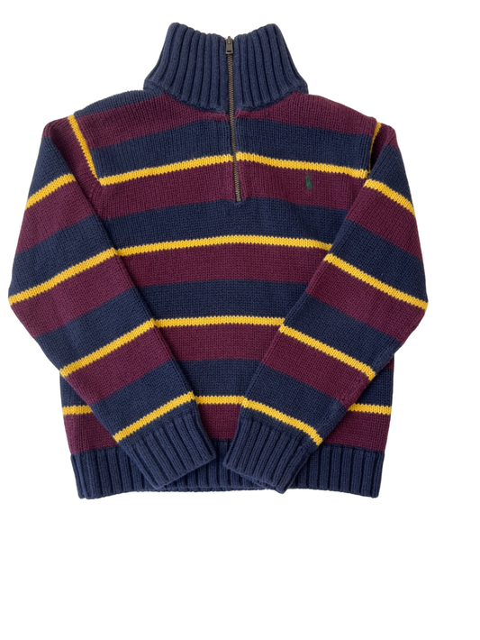 Polo Ralph Lauren Sweater - Blue & Red with Yellow Stripes | size 5