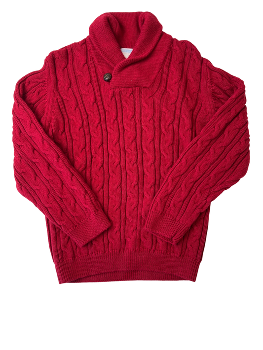 Janie and Jack Sweater - Red Cable Knit | size 5