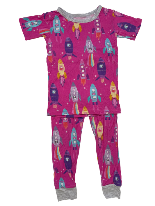 Little Sleepies Pajamas - Spaceships Two-Piece Pajama Set Bamboo | size 2T
