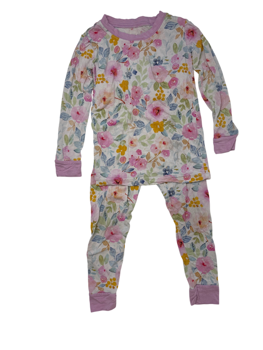 Little Sleepies Pajamas - Floral Two-Piece Pajama Set Bamboo | size 2T
