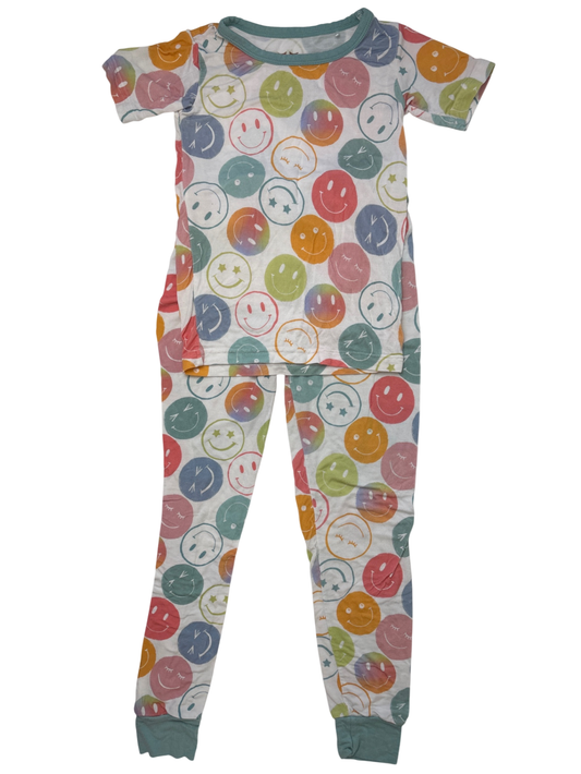 Little Sleepies Pajamas - Emoji Two-Piece Pajama Set Bamboo | size 5/6