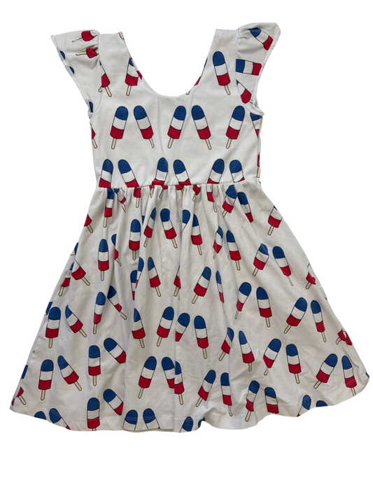 Monica + Andy Dress - White Rocket Pop | size 6/7