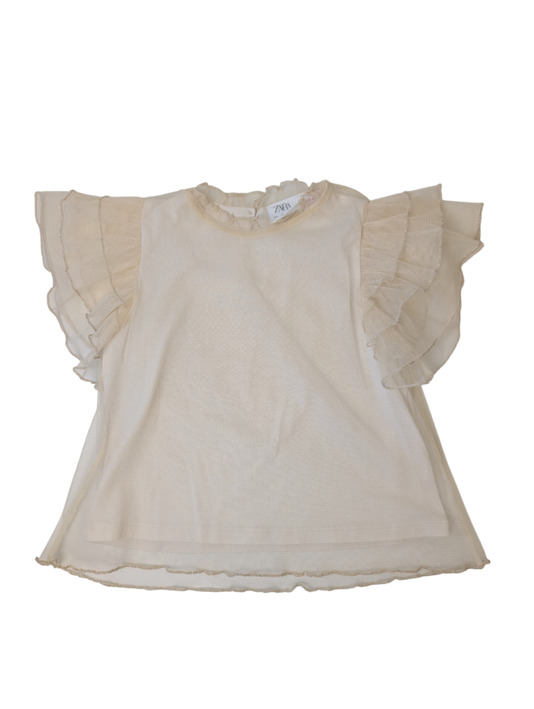 Zara Shirt - Cream Tulle Overlay | size 2-3T