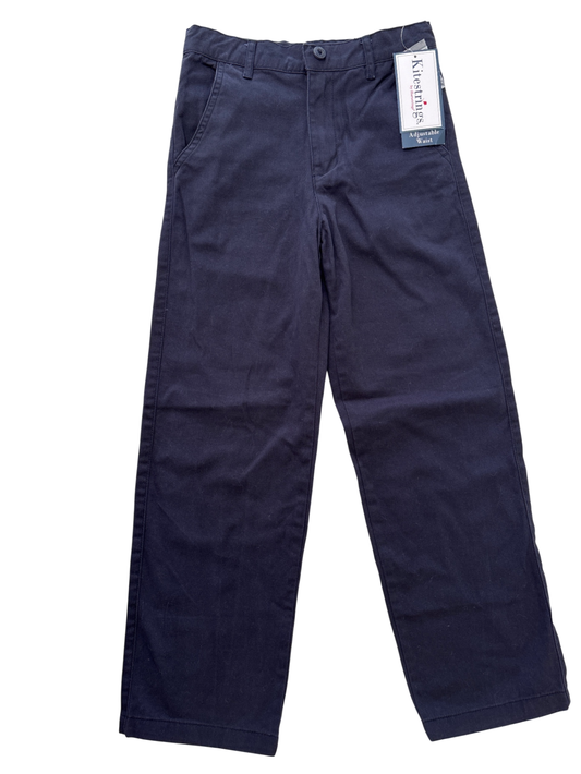 Kitestrings Pants - Navy Woven Flat Front | size 8