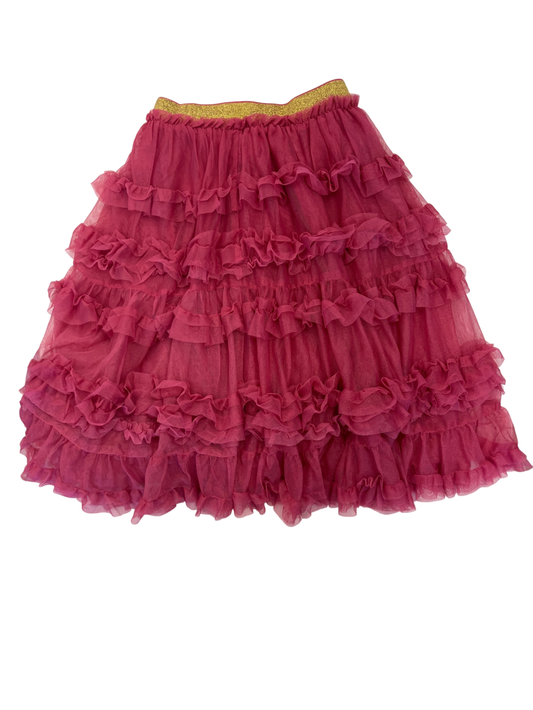Mini Boden Skirt - Pink Tulle Ruffles | size 7-8