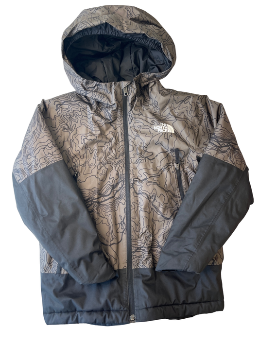 The North Face Coat- Green Topo Print | size 12