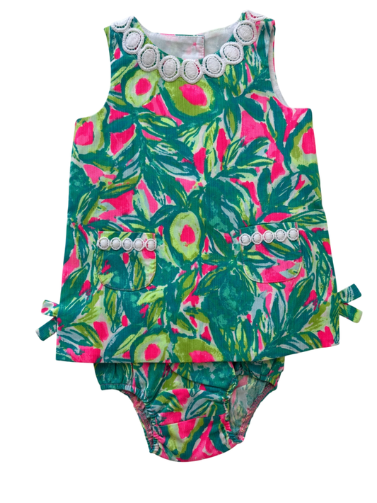 Lilly Pulitzer Dress - Green w/ bloomers | size 12 - 18 months