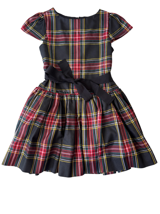 Crewcuts Dress - Black Plaid Holiday | size 4T