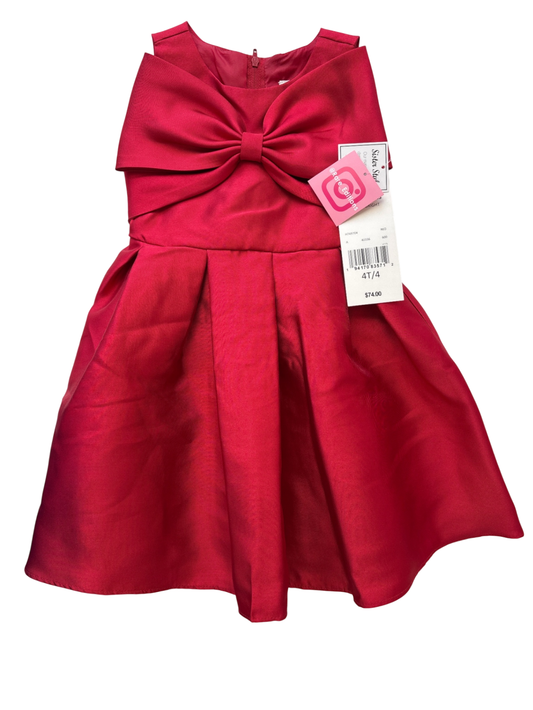 Rare Editions Dress - Red Holiday with Bow | size 4T