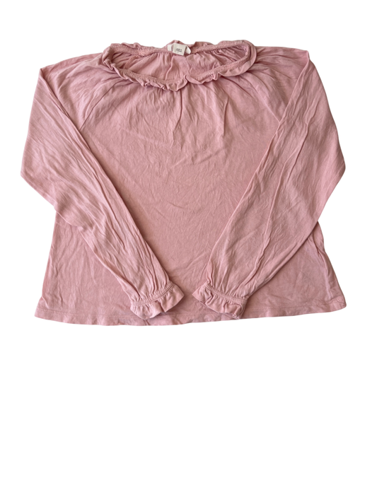 Crewcuts Long Sleeve T-Shirt - Pink Ruffle Detail | size S