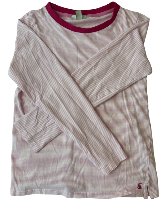 Joules Long Sleeve T-Shirt - Pink stripes | size 11-12