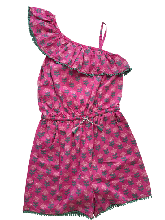 Mini Boden Romper - Pink Floral | size 13-14