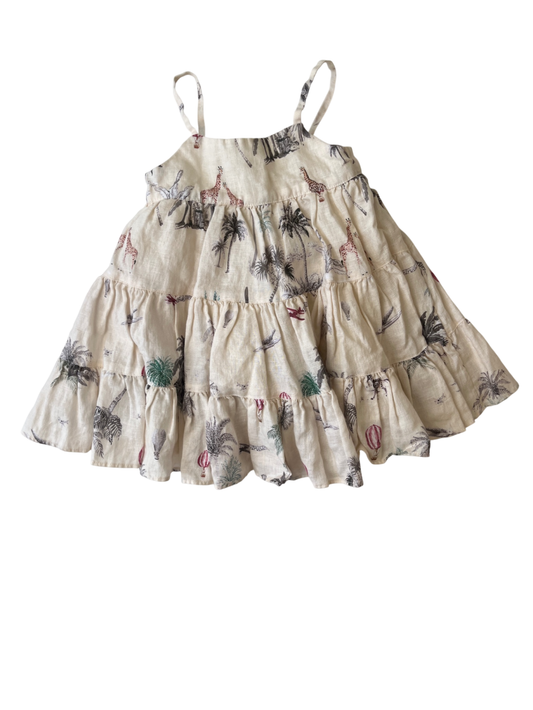 Banana Republic Baby Dress - Cream tiered safari | size 12-18 Months