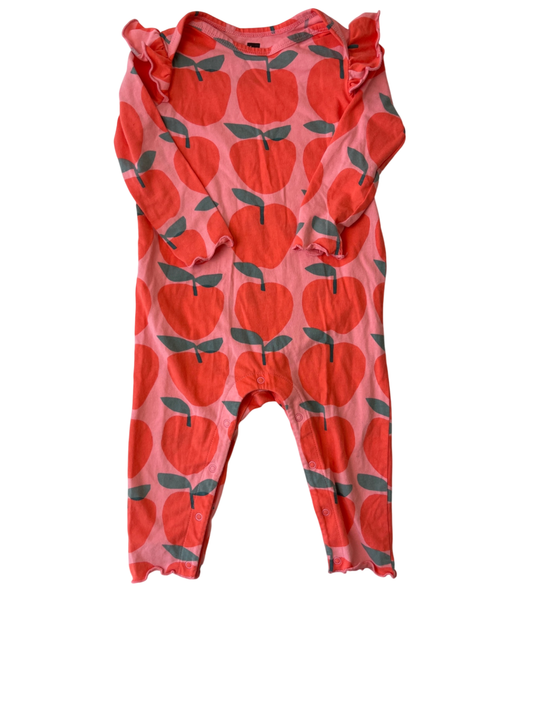 Tea Onesie - Red Apples | size 9-12 Months