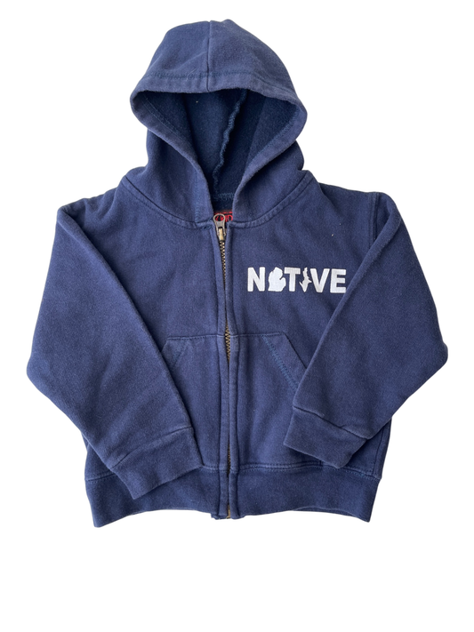DK Kids Sweatshirt - Navy Michigan Native Hoodie | size 18 Months
