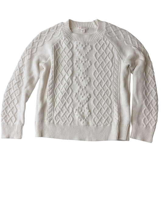 Crewcuts Sweater - White Knit | size 10-11