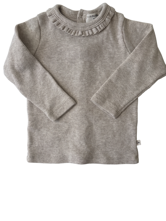 1+ in the family Shirt - Oatmeal  | size 24 Months