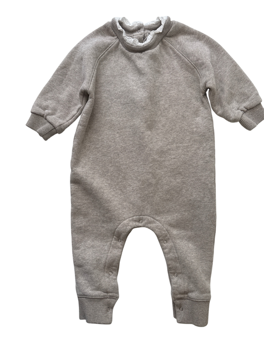 Bon Ton Jumper - Tan Eyelet neck | size 12 Months