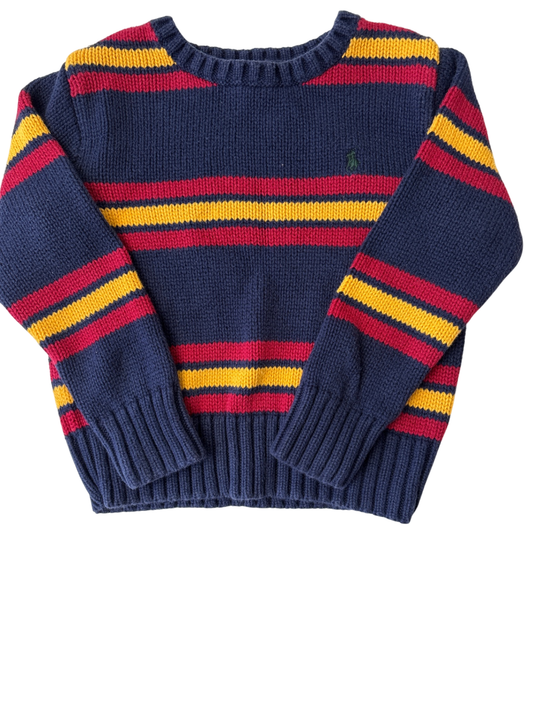 Polo Sweater - Navy Stripe | size 2T