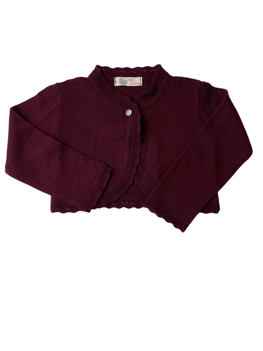 Lilax Sweater - Burgundy Cardigan | size 5T